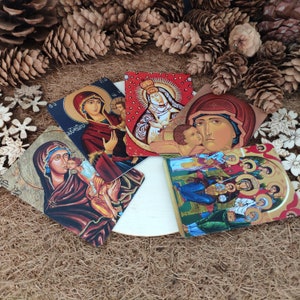 Holy Picture Magnets - Mother Mary Magnet - Icon Fridge Magnets - Religious Gifts - Christmas Gift 0217