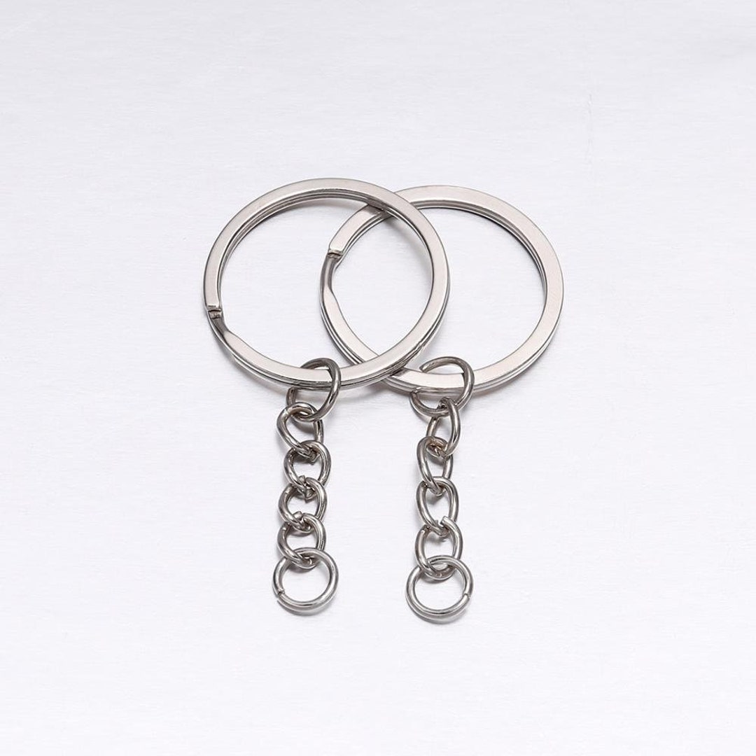 Split Ring Key Ring Key Chain Parts - Set of 100 - Key Chain Assembly - Key  Ring 28 mm 2.8mm Thick Crafts Open Jump Ring Keychain