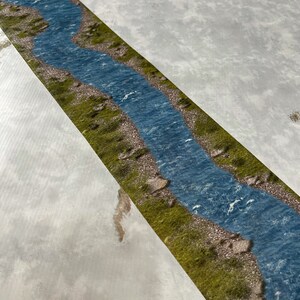 Wargame river 4 feet twin pack pvc see www.tinywargames.co.uk for all materials