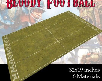 Football pitch for tabletop games like bloodbowlpvc