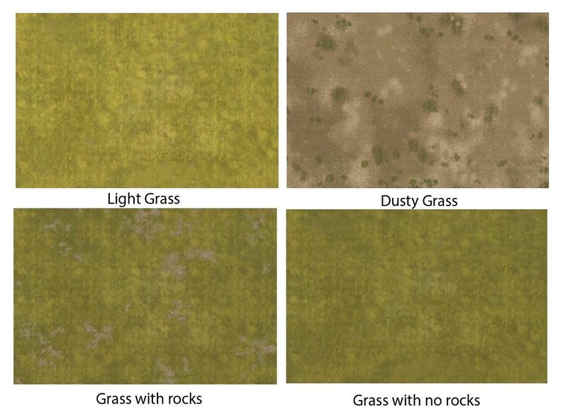 Wargame Grass Mat Pack of 4 Cloth Lite Mats at 6x4 Feet Etsy