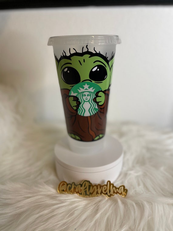 Reusable 24oz Starbucks Cold Cup Baby Yoda the Child Star Wars Grogu the  Mandalorian Iced Coffee Cold Drink Cup Wrap - Etsy