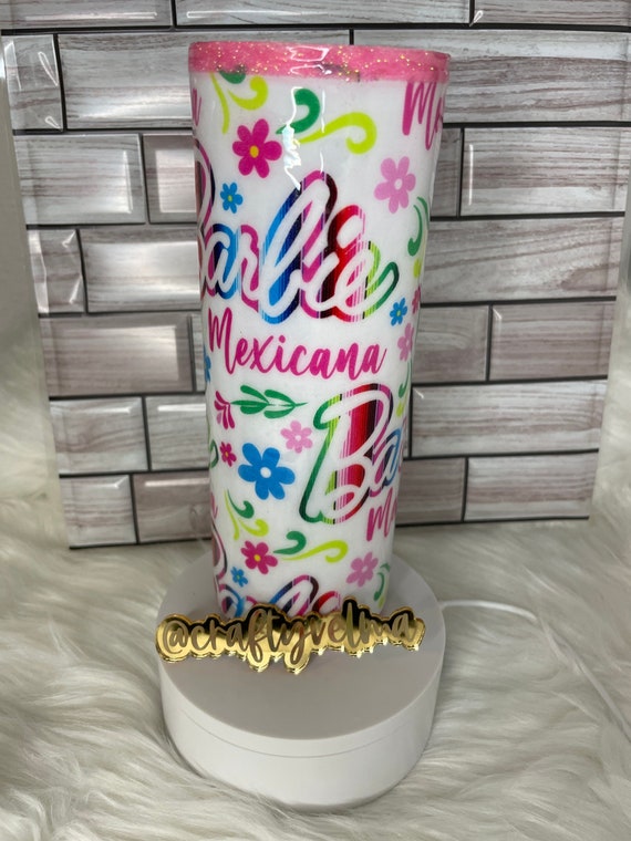 The Barbie Frosted Tumbler Personalised Cold Cup Reusable Cup