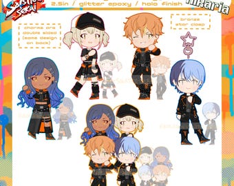 Llaveros acrílicos del Proyecto Sekai Vivid Bad Squad