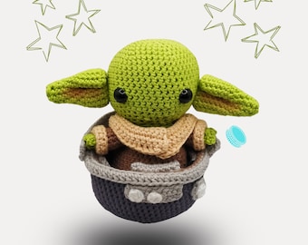 Baby Alien - Star Wars - Mandalorian - Crocheted - Amigurumi