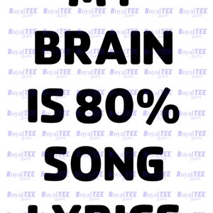 Música Humor Download Digital | Cérebro Musical | 80% Letras | Arquivo PNG para impressão de tela DTF de sublimação | Camisetas Canecas Bolsas Lona Cartolina