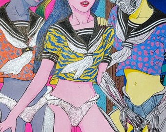 Shunga Erotic Fine Art Ukiyoe Japanese Original Painting
