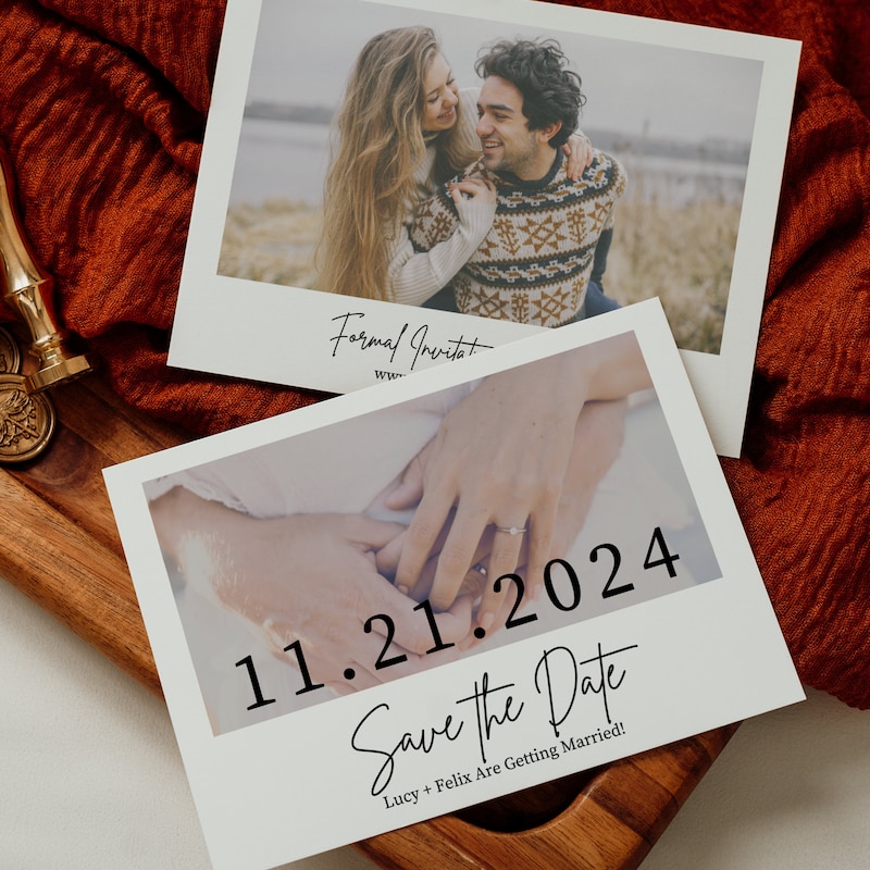 Two Sided Save the Date - Etsy
