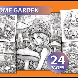 Enchanting Gnome Coloring Page for Adult Relaxation Coloring Pages Love ...