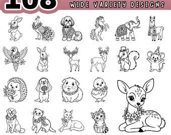 Animal Wedding SVG Bundle, Couple Love Animals Cut File, Cute Bride Groom Clipart, Cricut & Laser Engraving Design, Instant Download
