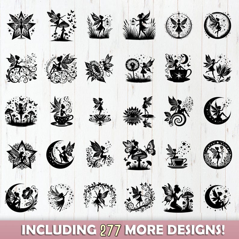 Fairy SVG PNG JPEG Bundle | Magical Fantasy Clipart for Cricut Crafts ...