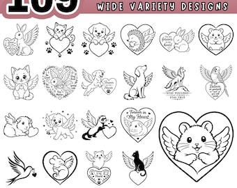 Pet Memorial SVG Bundle, Dog Cat Loss Sympathy Gift, Laser Cut File, Cricut Memorial Tribute, Pet Remembrance Quote, Digital Download PNG