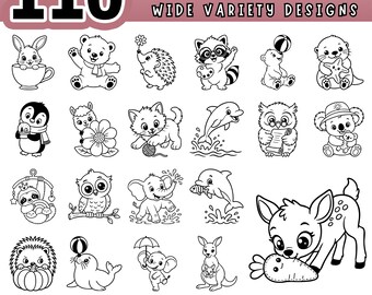 Cultural Animals SVG Bundle, 108 Tribal Animal Clipart, Ethnic Wildlife PNG PDF for Cricut, Laser Cut Designs, Digital download