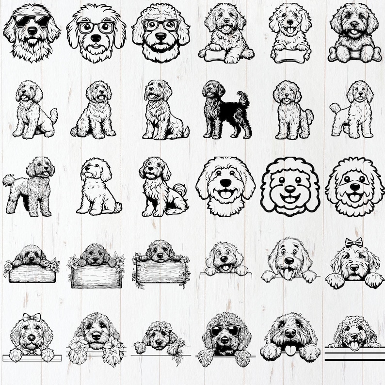 Goldendoodle Dog SVG Bundle File, Dog Pet Lover, Dog Clipart for Cricut ...
