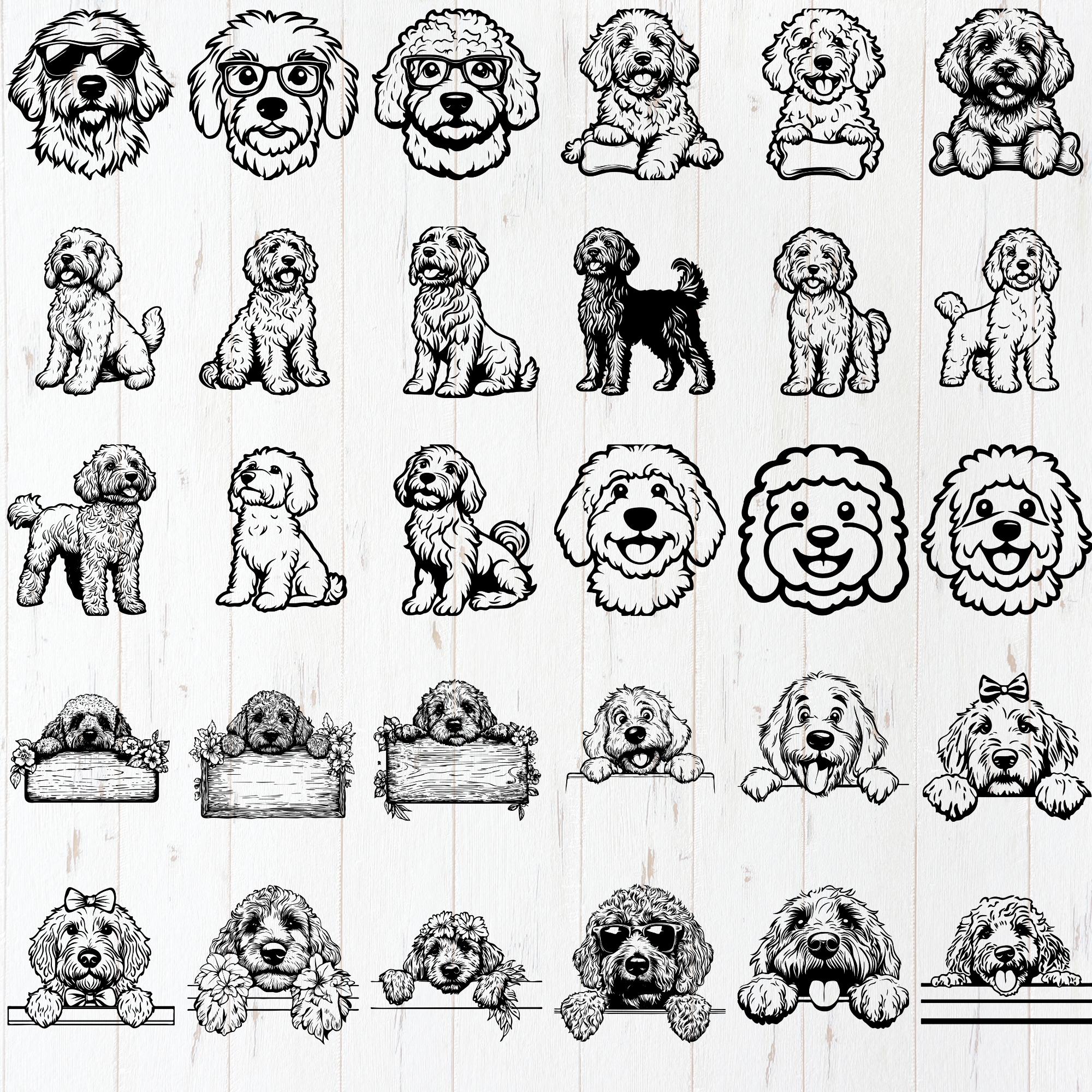 Goldendoodle Dog SVG Bundle File, Dog Pet Lover, Dog Clipart for Cricut ...