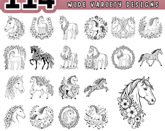 Horse Wedding Decor SVG, Western Country Bridal Shower Clipart, Cowboy Laser Cut File, Rustic Barn Party PNG PDF Cricut, Commercial use