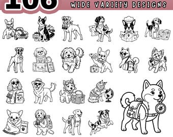 Traveling Buddy Pets SVG, Pet Travel Clipart, Dog Cat Car Ride PDF, Road Trip Cut File for Cricut, Silhouette Laser Engraving, Digital file