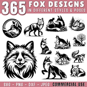 Fox designs Scene SVG Bundle, Wild Fox vector, Fox clipart Cricut & Laser Engrave, Fox Hunting svg, Woodland fox svg, Commercial Use