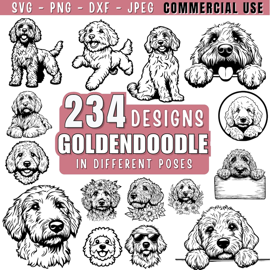 Goldendoodle Dog SVG Bundle File, Dog Pet Lover, Dog Clipart for Cricut ...
