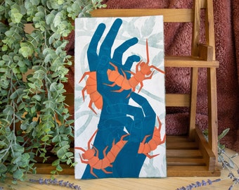 Linocut Relief Print, "Infested" // Handprinted // Limited Edition