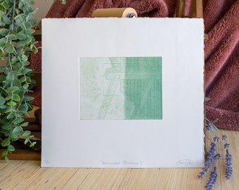 Drypoint Etching, Intaglio, Monoprint, "Abstracted Structures" //  Handprinted // Limited Edition //  Varied Edition