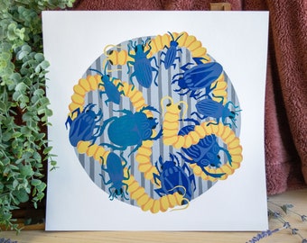 Screenprint, "Overwhelmed" // Handprinted // Limited Edition