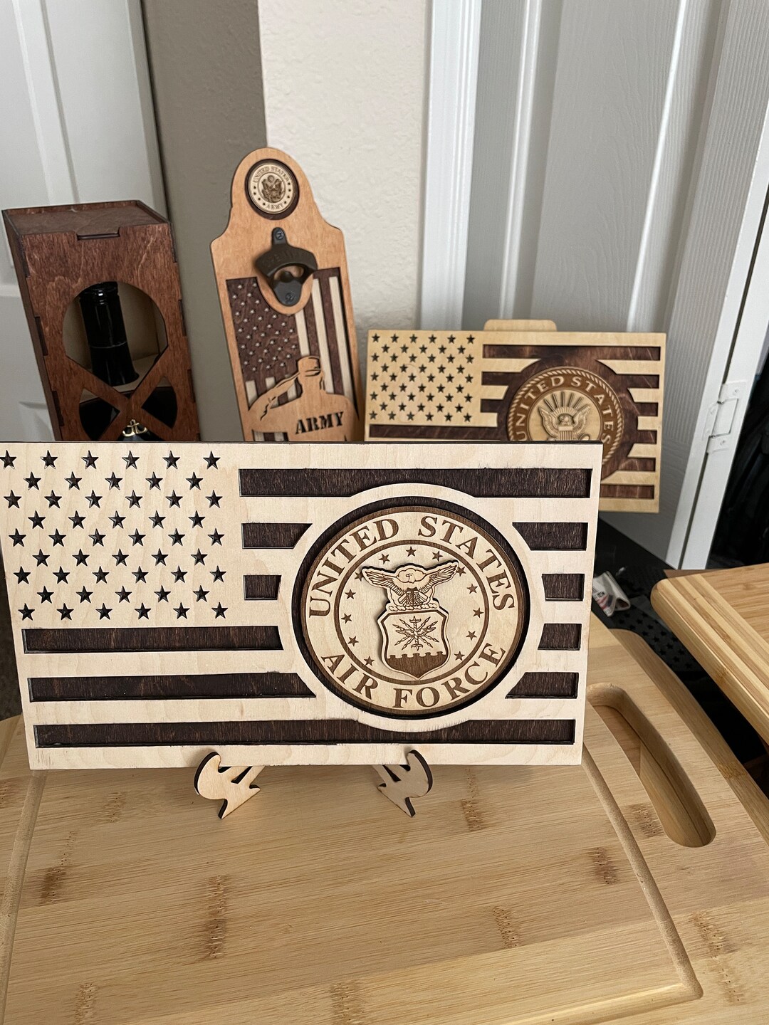 Air Force Flag, Military Laser Engraving, Laser Cut Layered, SVG, DXF