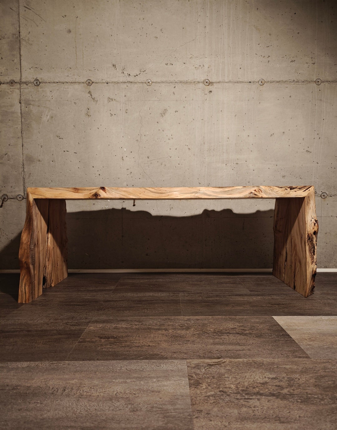 Custom Made Burl Bench Elm Burl Wood Bench Live Edge Bench Entry Way ...