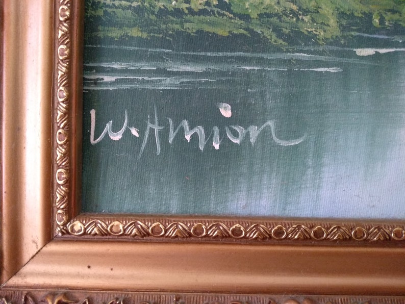 Oil Painting With the Initials of W. Amion. Landscape Etsy UK