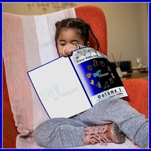 Entire VOLUME #1, BLUE-WHITE Riddle Book Coloring Collection! 10 Downloadable Design, Riddle, & Animal Coloring Pages for the Whole Family!