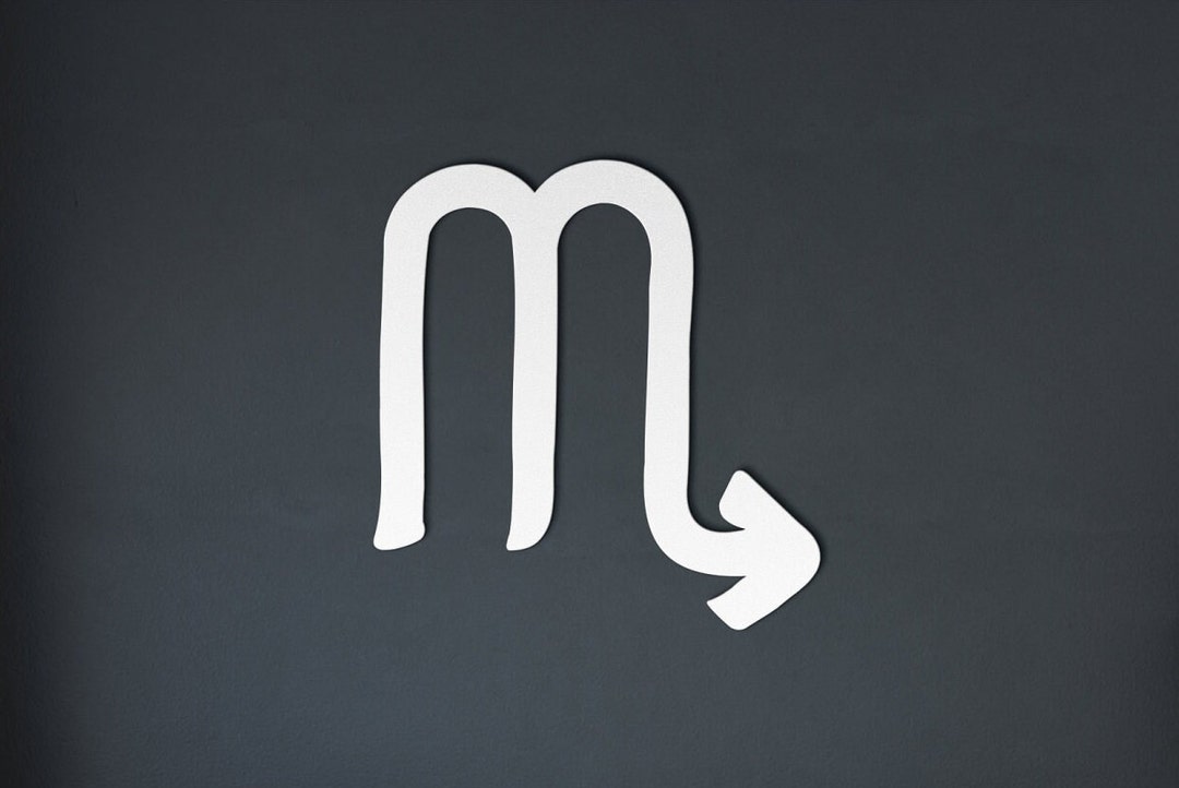 Scorpio Zodiac Sign Metal Wall Art Scorpio Birthday Gift Etsy