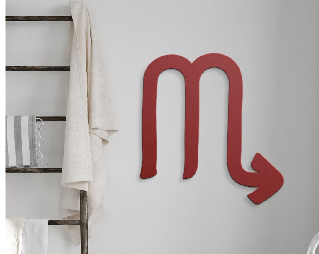 Scorpio Zodiac Sign Metal Wall Art Scorpio Birthday Gift Etsy
