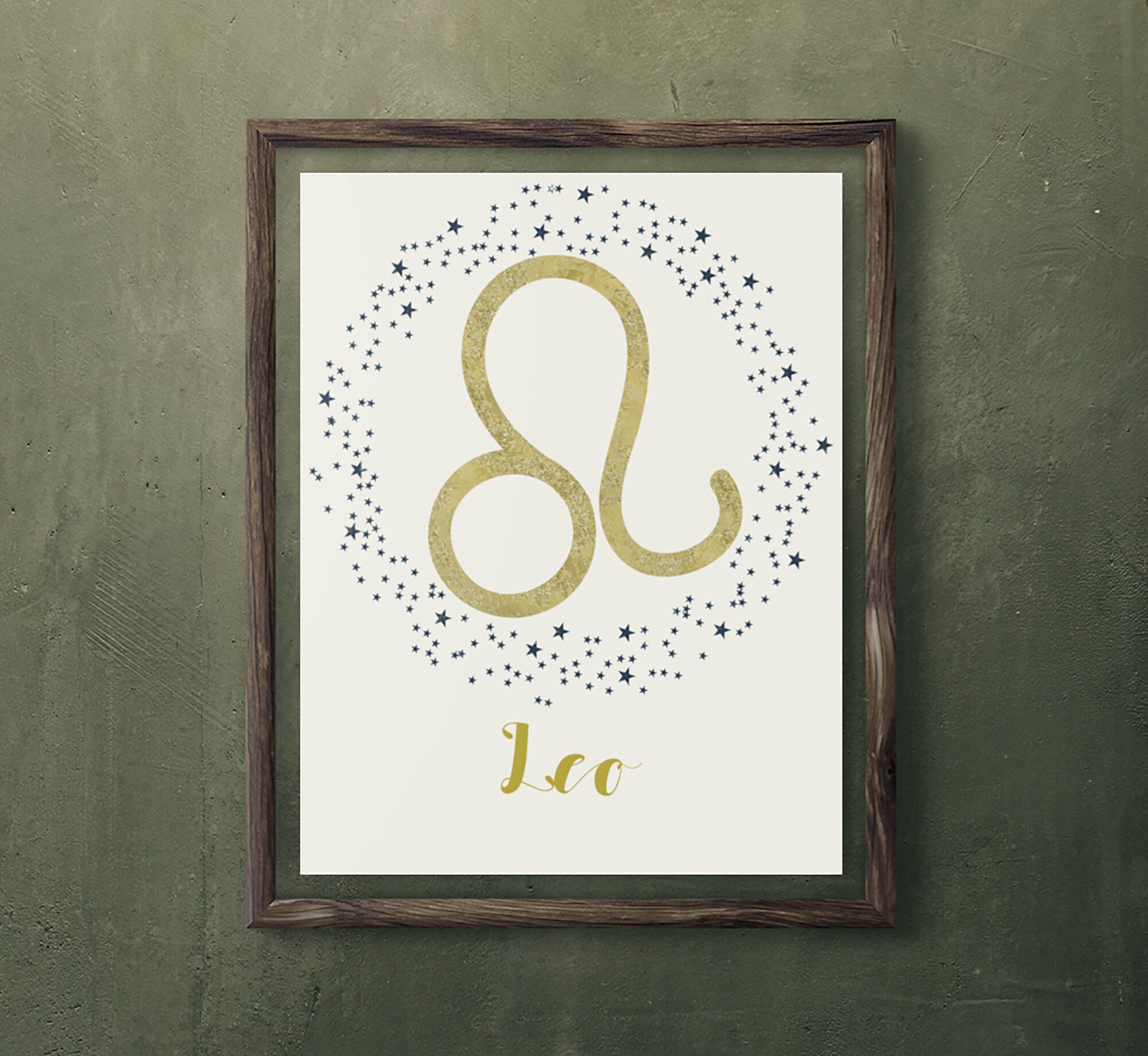 8x10 Leo Wall Art Astrology Leo Décor Zodiac Leo Poster Etsy