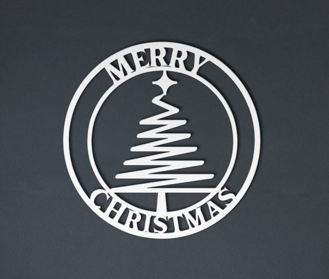 Christmas Tree Metal Sign Christmas Metal Art Christmas Etsy