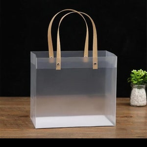 95pcs/set Clear Gift Bag, Modern Plastic Gift Bag For Home, Party