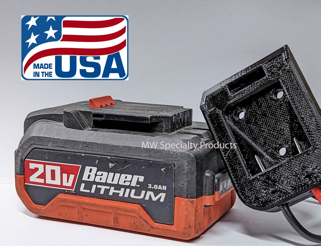 DIY Bauer 20V Battery Adapter Holder Dock With Wires for Power Wheels