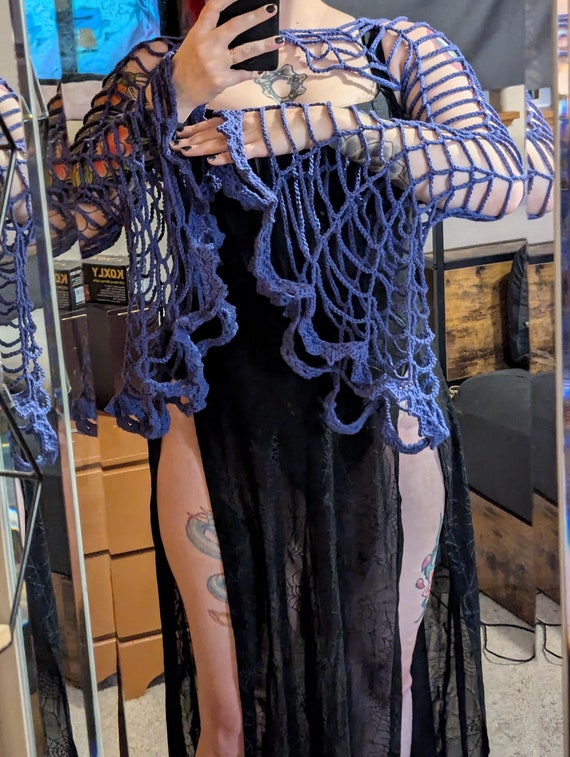 Spiderweb Bell Sleeve Shrug Crochet Pattern Spiderbell Sleeves (PDF Pattern)