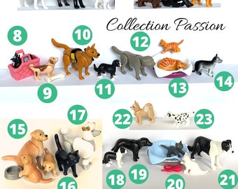 PLAYMOBIL DOG CAT animal Gifts pet house city, Puppy dogs decor - german sheppard gift - cake topper - chihuahua cupcake toppers decoration