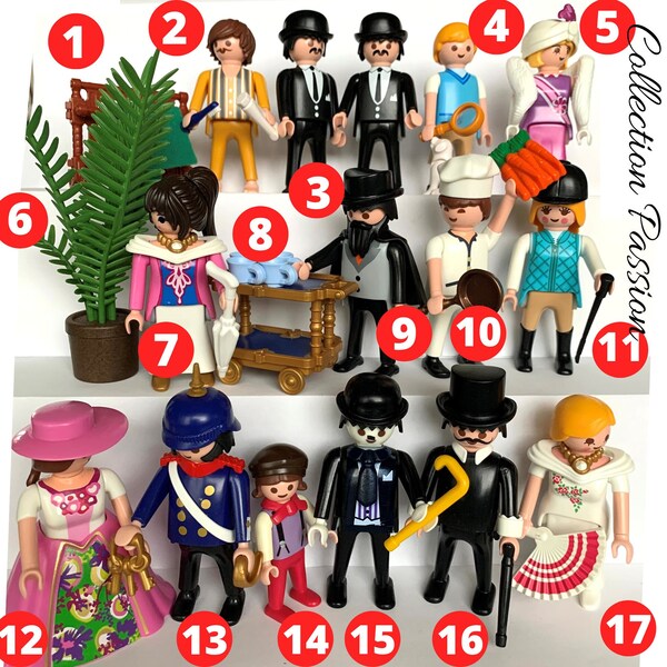 Playmobil Victorian figures Nostalgy 1900 figurines mansion Tintin Belle Epoque vintage toys Dollhouse Lady and Lord House CollectionPassion