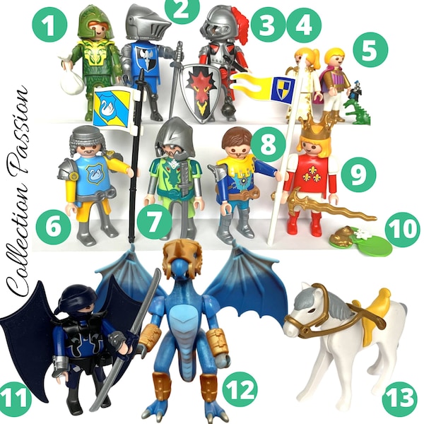 Pick One PLAYMOBIL Figure KNIGHT Playmobile vintage figurines - Medieval Armor figure toy - Castle Middle Age Warriors