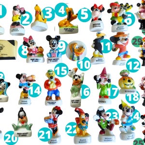 FEVE MICKEY and FRIENDS Mouse Cake topper, ceramic figurine, mini figure Cartoon tiny french porcelaine, Miniature Minnie decoration feves