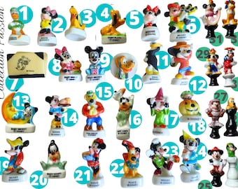 FEVE MICKEY and FRIENDS Mouse Cake topper, ceramic figurine, mini figure Cartoon tiny French porcelain, Miniature Minnie decoration feves