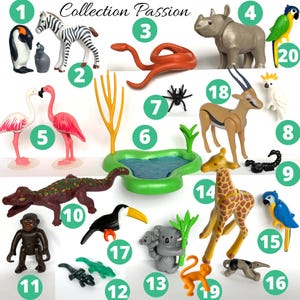 PLAYMOBIL ANIMALS ZOO Gifts figurines Pick one - Flamingo decor - Penguin baby - Koala cake topper - Rhinoceros cupcake toppers decorations