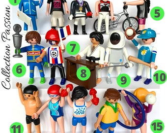 PLAYMOBIL SPORT Pick One - SURF Karate Fencing Baseball Skate Horse riding Playmobile vintage figurines - Gift toy for sportive girl and boy