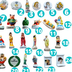 Bean of choice ASTERIX OBELIX miniature glossy porcelain mini figure cartoon Bd ceramic tiny french porcelain feves for decoration