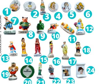 Bean of choice ASTERIX OBELIX miniature glossy porcelain mini figure cartoon Bd ceramic tiny french porcelain feves for decoration