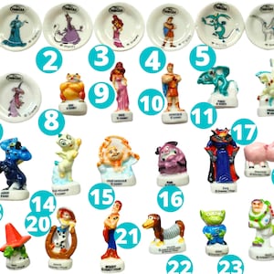 Fasola do wyboru DISNEY HERCULES TOY Story miniaturowa błyszcząca porcelana mini figurka kreskówka ceramiczna malutka francuska porcelana