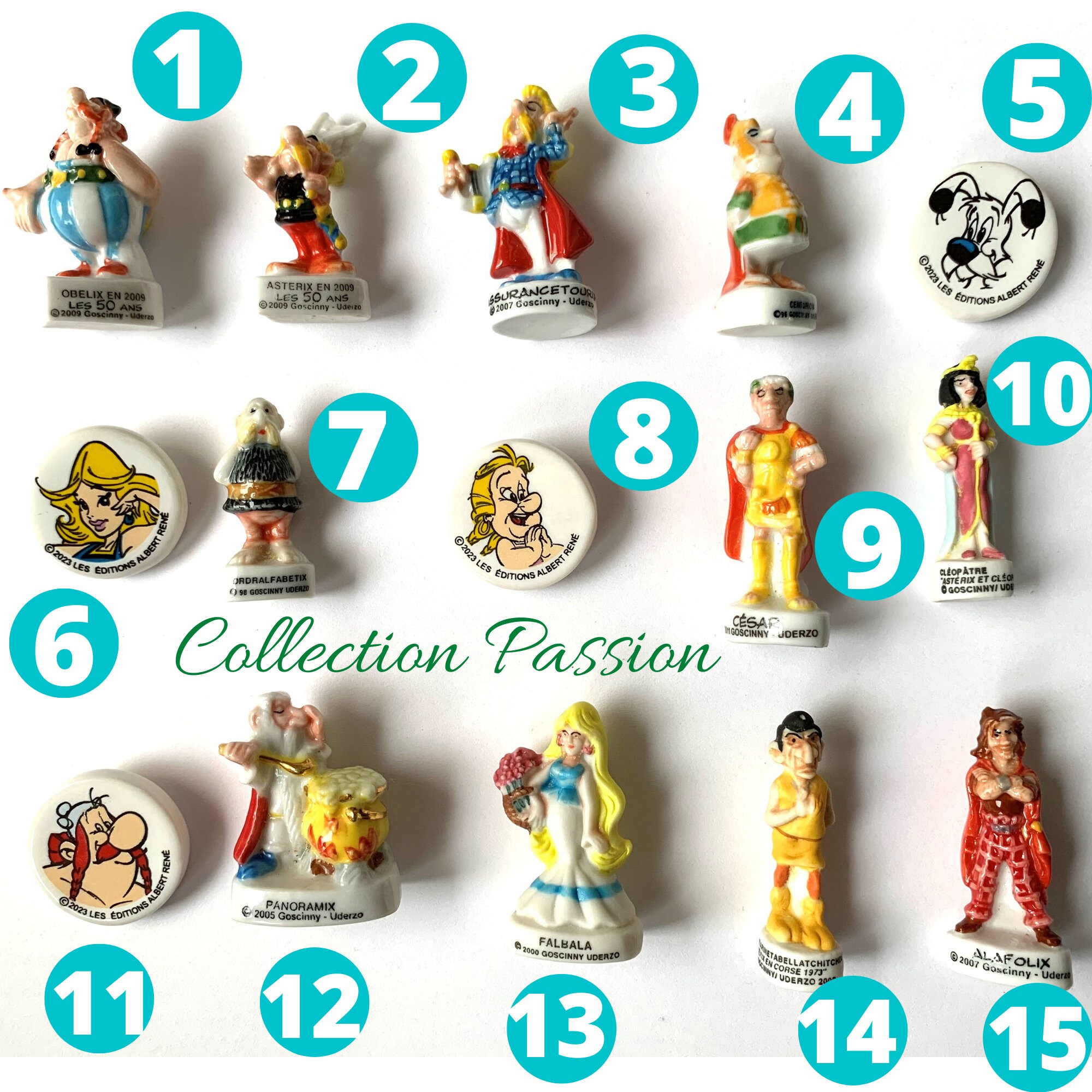 Feve of Your Choice ASTERIX OBELIX Miniature Shiny Porcelain Mini