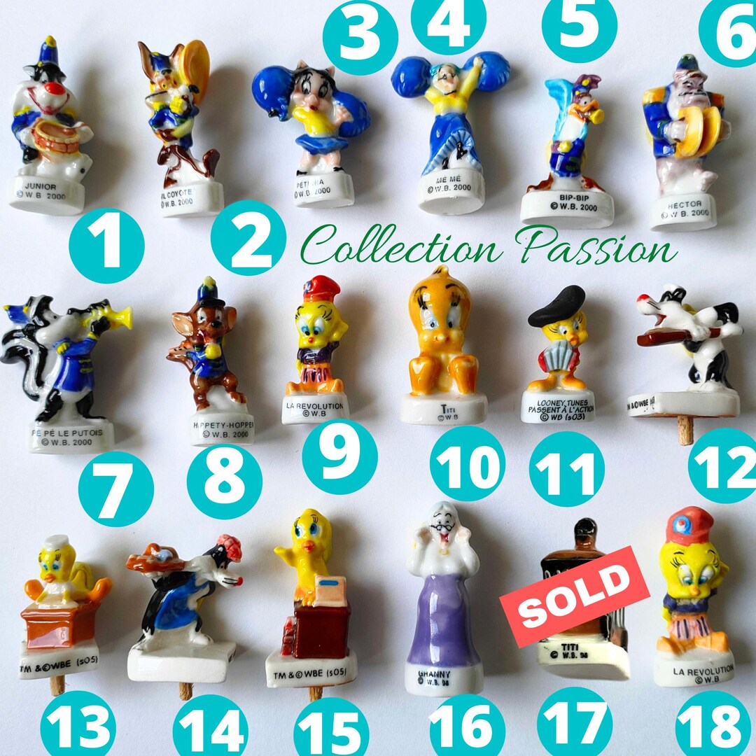 Choose TWEETY Bird SYLVESTER the Cat MINIATURE Porcelain Feve