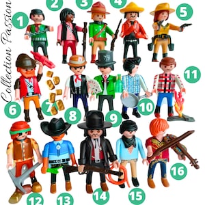PLAYMOBIL Figure COWBOY WESTERN Playmobile vintage figurines - Children toys to develop their imagination play - Kids toy Cowboy and Indians